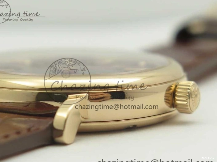 MIROTIME 0428 SportInspired Portofino IW458101 RG MK 1:1 Best Edition Gray Dial On Brown Leather Strap MIYOTA 7165